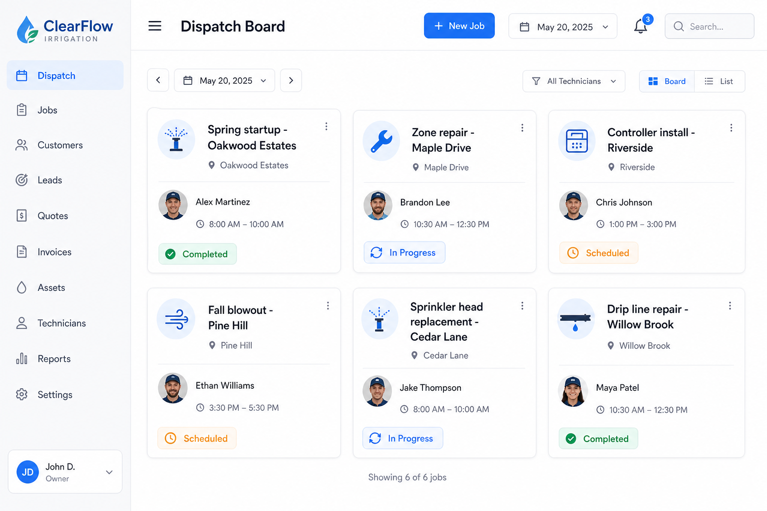 Field Service CRM Software for Irrigation Service Contractors