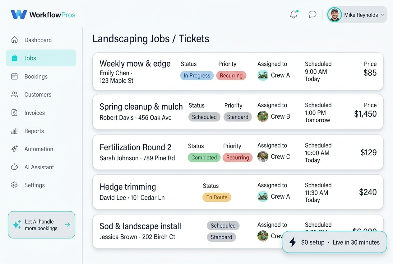 Field Service CRM Software for Landscaping Contractors